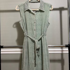 Viva Vena! by Vena Cava Green Shirt Dress with Cutout Back